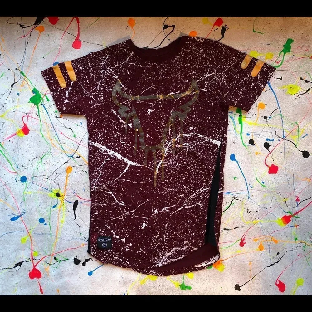 Switch Remarkable NBA Chicago Bulls Paint Splatter TShirt